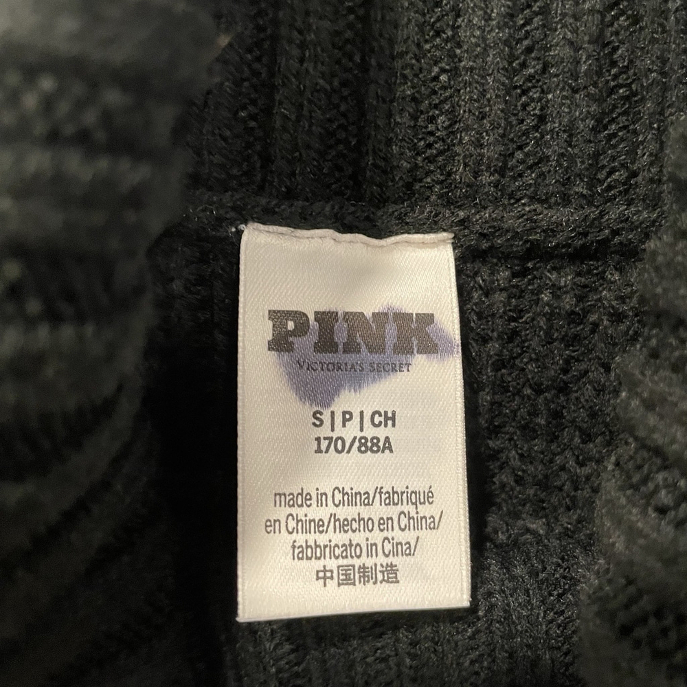 Victoria's Secret PINK Turtleneck Sweater Women's Small Black Pullover Sweater - Picture 4 of 7